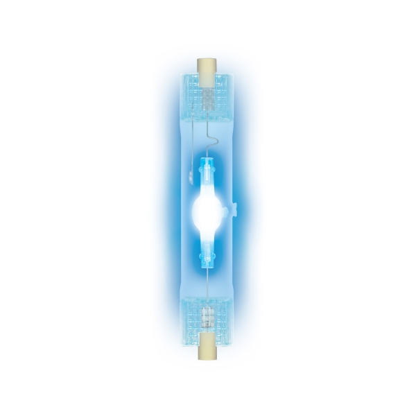 MH-DE-70/BLUE/R7s Лампа металогалогенная линейная. Цвет синий. Картонная упаковка