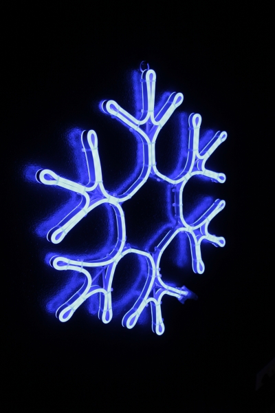 Мотив Снежинка из 2-х стороннего леднеон-флекса 61*50 см, синяя LED-XM(SN)-2D-CK015-240V-B (FS-00-00001131)