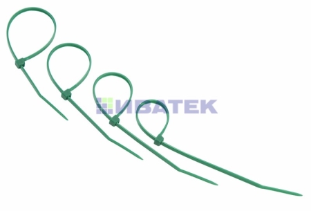 Изображение Хомут-стяжка нейлоновая REXANT 150x2,5 мм, зеленая, 25 шт/пак,  уп 10пак  интернет магазин Иватек ivatec.ru