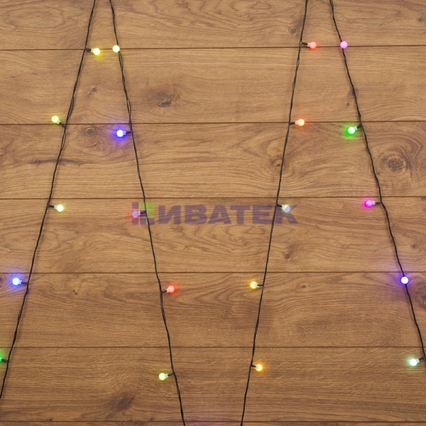 Гирлянда новогодняя "LED - шарики", RGB, 13 мм, 5 м, Neon-Night