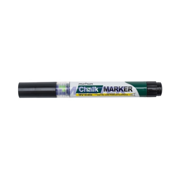 Маркер меловой MunHwa «Chalk Marker» 3 мм, черный, спиртовая основа  уп 24шт
