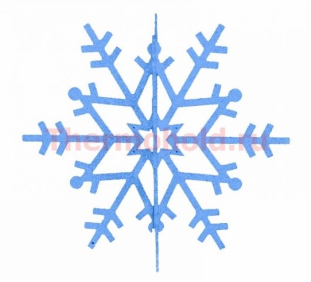 Изображение Елочная фигура "Снежинка резная 3D", 31 см, цвет синий(упак 8 шт)  интернет магазин Иватек ivatec.ru