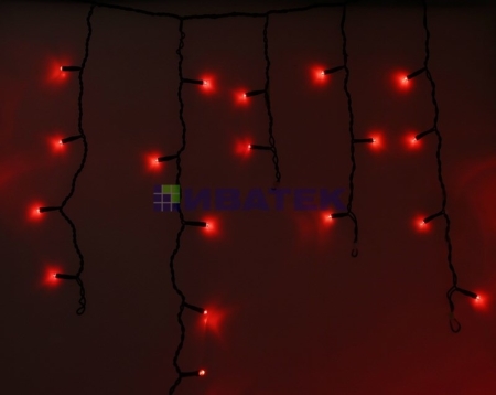 Изображение Гирлянда "Бахрома" 4.8 х 0.6 м(Красный/черн пр) Flash LED-RPLR-160-4.8M-240V-R/BL-F (FS-00-00000231)  интернет магазин Иватек ivatec.ru