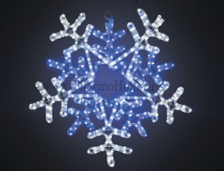 Изображение Фигура световая "Снежинка" цвет Белая/Синяя, размер 60*60 см, с контролером  Neon-Night  интернет магазин Иватек ivatec.ru