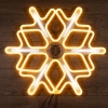 Изображение Фигура «Снежинка» из гибкого неона с эффектом тающих сосулек, 60х60 см, цвет свечения теплый белый/белый NEON-NIGHT  интернет магазин Иватек ivatec.ru