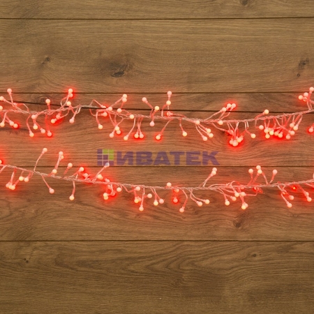 Изображение Гирлянда новогодняя "Мишура LED"  6 м  576 диодов, цвет красный  интернет магазин Иватек ivatec.ru