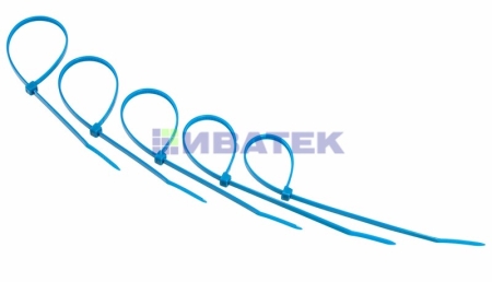 Изображение Хомут-стяжка нейлоновая REXANT 200x3,6 мм, синяя, 25 шт/пак,уп 10 пак  интернет магазин Иватек ivatec.ru