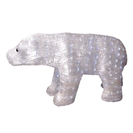 Изображение Акриловая светодиодная фигура Полярный медведь 112х58 см, 400 светодиодов, понижающий трансформатор в комплекте  интернет магазин Иватек ivatec.ru