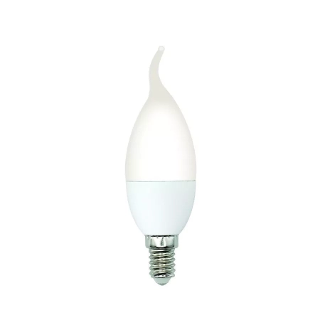 Изображение LED-CW37-5W/4000K/E14/FR/SLS Лампа светодиодная. Форма «свеча на ветру», матовая. Белый свет (4000K). ТМ Volpe  интернет магазин Иватек ivatec.ru