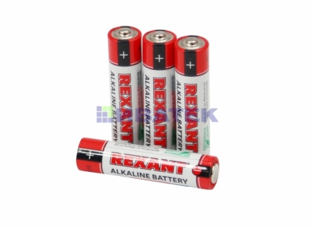 Изображение Алкалиновая батарейка AAA/LR03 "REXANT"1,5 V 4 шт блистер  интернет магазин Иватек ivatec.ru