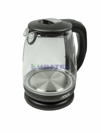 Изображение Чайник электрический стекло/пластик 1,7 литра, 2200 Вт/220В  (DX-1258B)  DUX  интернет магазин Иватек ivatec.ru