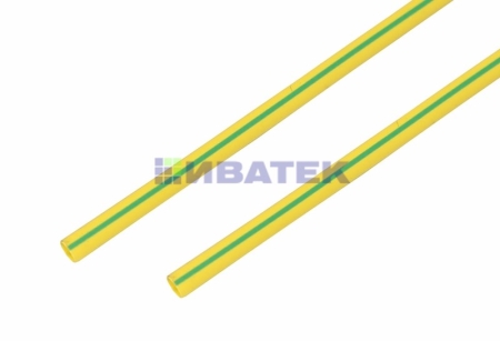 Изображение Термоусаживаемая трубка REXANT 8,0/4,0 мм, желто-зеленая, упаковка 50 шт. по 1 м  интернет магазин Иватек ivatec.ru