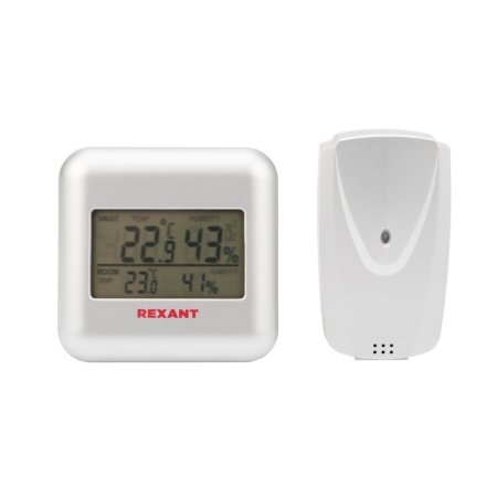 Изображение Термометр электронный REXANT S3341BF с часами и беспроводным выносным датчиком  интернет магазин Иватек ivatec.ru