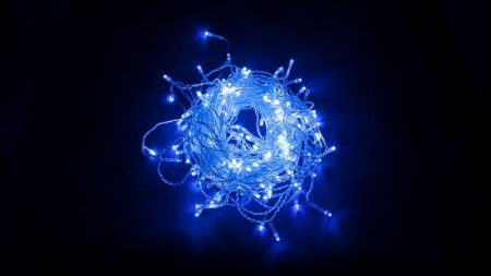 Изображение CL21 Гирлянда - занавес, 320 LED синий , 3*2м  + 3м IP44 прозрачный шнур  интернет магазин Иватек ivatec.ru