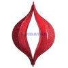 Изображение Елочная фигура "Сосулька складная 3D", 51 см, цвет красный, упаковка 6 шт  интернет магазин Иватек ivatec.ru