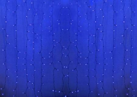 Изображение Гирлянда "Светодиодный Дождь"  2x0,8м, прозрачный провод, 230 В, диоды Синие, 160 LED  интернет магазин Иватек ivatec.ru