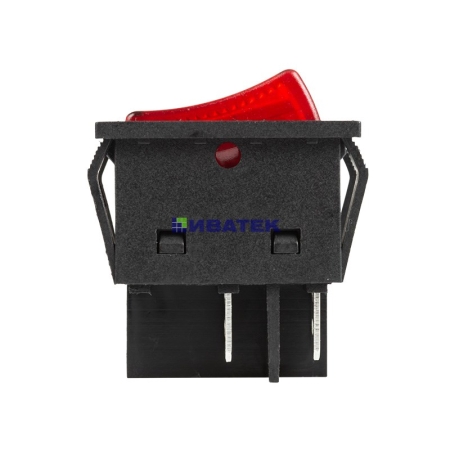 Изображение Выключатель клавишный 250V 30А (4с) ON-OFF красный с подсветкой  REXANT  (уп 10шт)  интернет магазин Иватек ivatec.ru