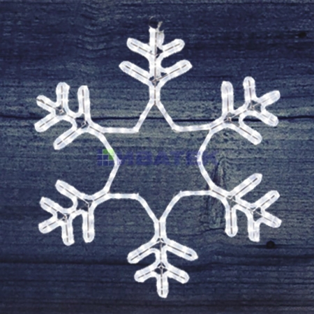 Изображение Фигура световая "Снежинка" цвет Белый, без контр. размер 55*55см  Neon-Night  интернет магазин Иватек ivatec.ru