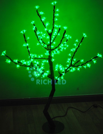 Изображение Светодиодное дерево Сакура 1,1х0,75м, зеленый, 200LED, 24В, фиксинг, IP65 (RL-TRC24-110*75-200-G)  интернет магазин Иватек ivatec.ru