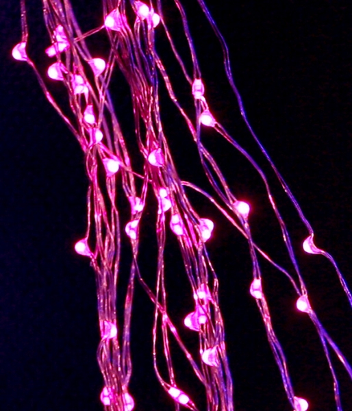 08-036, Гирлянда "Branch light", 1,5м., 12V, проволока, розовый