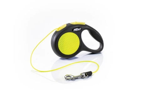 Изображение Поводок-рулетка Flexi New Neon cord XS 3m 8kg yellow  интернет магазин Иватек ivatec.ru
