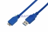 Изображение Кабель micro USB-A 3.0 штекер - USB 3.0 штекер, длина 3 метра, синий (PE пакет) REXANT  интернет магазин Иватек ivatec.ru