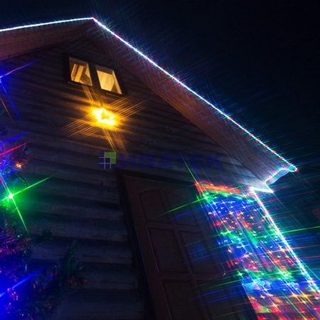 Изображение Гирлянда новогодняя-сеть светодиодная 1х1,5м, свечение с динамикой, черный провод, мульти диоды Neon  интернет магазин Иватек ivatec.ru