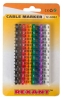 Изображение Кабельный маркер (клипса), ø 4...6 мм, цифры 0-9, 10 цветов, блистер (MR-55) REXANT  интернет магазин Иватек ivatec.ru