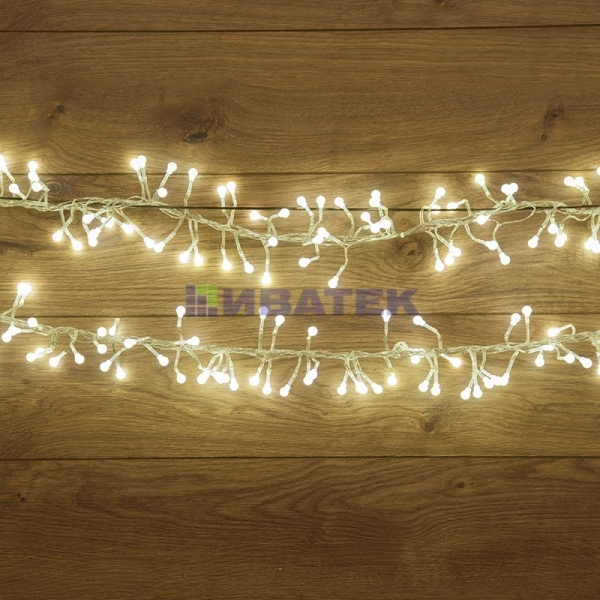 Гирлянда новогодняя "Мишура LED"  3 м  288 диодов, цвет белый