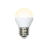 Изображение LED-G45-8W/WW/E27/FR/O Лампа светодиодная. Форма "шар", матовая. Серия Optima. Теплый белый свет (3000K). Картон. ТМ Volpe  интернет магазин Иватек ivatec.ru