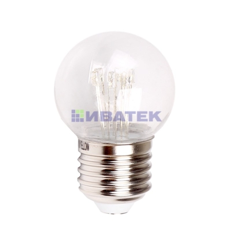 Изображение Лампа для новогодней гирлянды "Белт-лайт" шар LED е27 DIA 45, 6 тепло-белых светодиодов, эффект ламп  интернет магазин Иватек ivatec.ru
