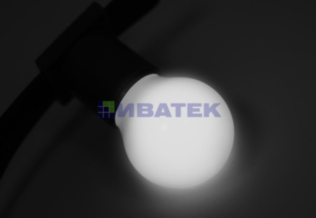 Изображение Лампа-шар для новогодней гирлянды "Белт-лайт"  DIA 45 3 LED е27  Белая   Neon-Night  интернет магазин Иватек ivatec.ru