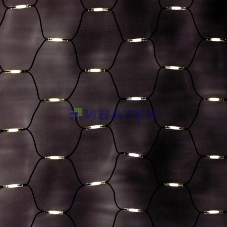Изображение Гирлянда "Сеть" 2x1,5м, черный КАУЧУК, 288 LED ТЕПЛЫЙ БЕЛЫЙ  интернет магазин Иватек ivatec.ru