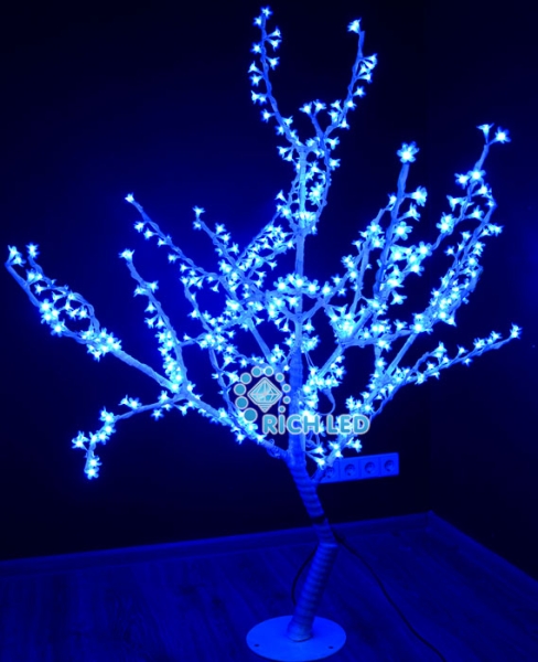 Светодиодное дерево Сакура 1,5х1,3м, синий, 480LED, 24В, фиксинг, IP65 (RL-TRC24-150*130-480-W/B)