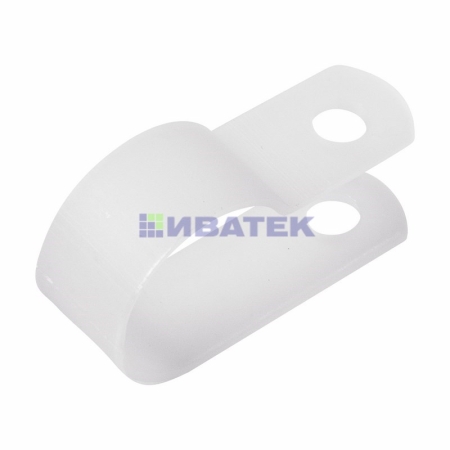 Изображение Кабельная скоба под винт REXANT 16 мм, белая, упаковка 50 шт.  интернет магазин Иватек ivatec.ru