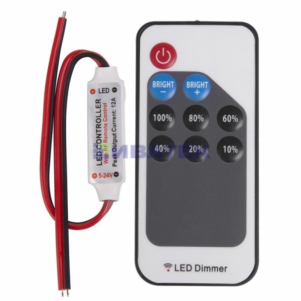 LED мини диммер Радио (RF) с пультом Д/У 72W/144W, 9 кнопок