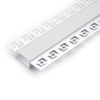 Изображение CAB254 профиль встраиваемый скрытый с заглушками  серебро , 2м ( в комплекте 2 заглушки)  интернет магазин Иватек ivatec.ru