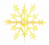 Изображение Елочная фигура "Снежинка резная 3D", 31 см, цвет золотой(упак 8 шт)  интернет магазин Иватек ivatec.ru