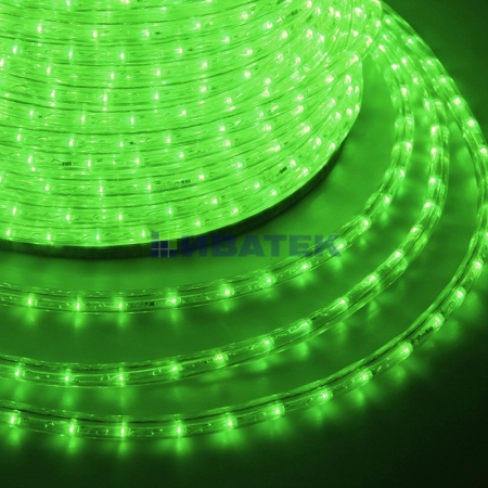 Изображение Дюралайт LED, свечение с динамикой (3W) - зеленый, 24 LED/м, бухта 100м  интернет магазин Иватек ivatec.ru