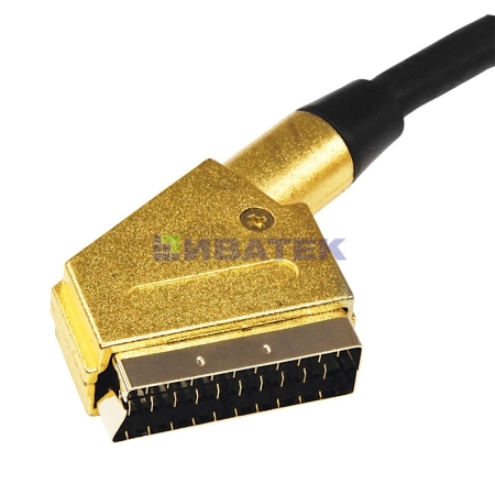 Изображение Шнур SCART - SCART (21 Pin), длина 3 метра (GOLD-металл GOLD) REXANT  интернет магазин Иватек ivatec.ru