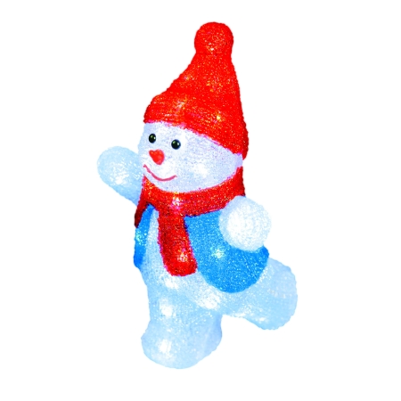 Изображение Светящаяся новогодняя фигура "Снеговик". ULD-M2234-040/STA WHITE  интернет магазин Иватек ivatec.ru