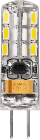 Изображение Лампа светодиодная капсульная G4, G5.3, G9, E14, LB-420 (2W) 12V G4 6400K капсула силикон  интернет магазин Иватек ivatec.ru