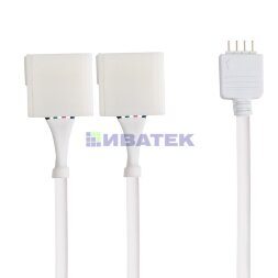 Коннектор соединительный (2 разъема) для RGB светодиодных лент с влагозащитой шириной 10 мм и контроллеров, длина 30 см LAMPER