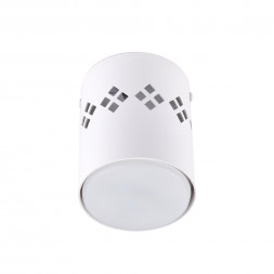 DLC-S616 GX53 WHITE Светильник декоративный накладной. серия Sotto. Без лампы. цоколь GX53. Доп. светодиодная подсветка 3Вт. Металл. Белый. TM Fametto