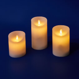 ULD-F055 WARM WHITE RC CANDLE SET3 Фигура светодиодная Свеча на батарейках 2AA не в-к. в составе набора из 3 штук. Диммируемые. 1 светодиод. Теплый белый свет. Пульт ДУ в-к. TM Uniel