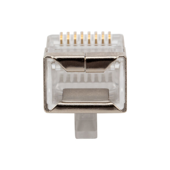 Разъем сетевой LAN на кабель, штекер 8Р8С (RJ-45), под обжим, в экране, 10шт. REXANT