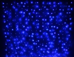 Гирлянда Занавес 2 x 3 м Синий 220В, 600 LED, Провод Прозрачный ПВХ, IP54