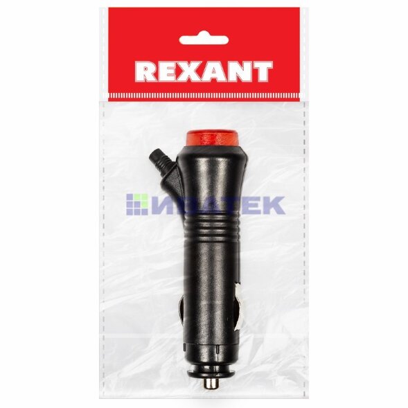 Штекер автоприкуривателя с кнопкой REXANT