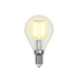 LED-G45-7.5W-NW-E14-CL GLA01TR Лампа светодиодная. Форма шар. прозрачная. Серия Air. Белый свет 4000K. Картон. ТМ Uniel