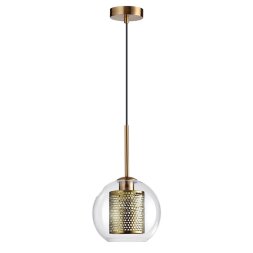 4939/1 PENDANT ODL22 235 античн.бронза/металл/прозрачный/стекло Подвес E27 1*40W CLOCKY